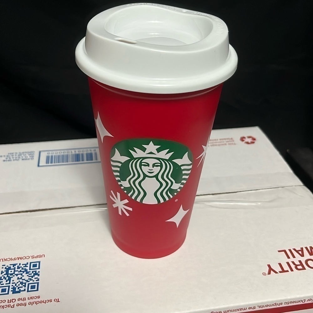 Starbucks- 25th Anniversary red plastic holiday cup